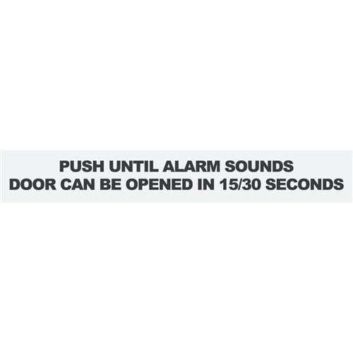 EXIT DELAY DOOR LABEL AND   DOCUMENTATION (EXD-1) - Accessories